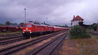 Anfahrt in Doppeltraktion BR 232 mit Kalkzug