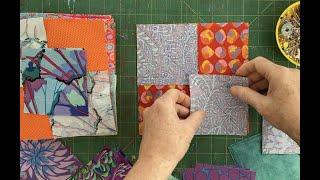 Sunday Chat, while I work on the Flying Goose Quilt in Kaffe Fassett fabric
