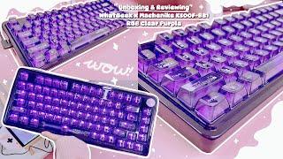 Unboxing & Reviewing WhatGeek x Machenike K500F-B81 RGB Clear Purple | GR-ICE Linear Typing Sounds