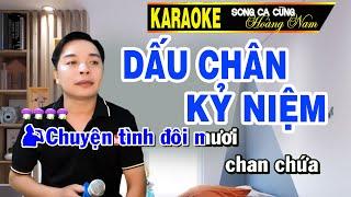 ️DẤU CHÂN KỶ NIỆM  Karaoke Thiếu Giọng Nữ  Song ca cùng Hoàng Nam