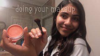 ASMR doing your makeup quickly