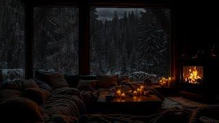 Deep Sleep in the Rain  Cozy Space with Fireplace and Soft Scented Candles