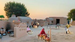 people living in cholistan | desert village life in Punjab | women morning routine