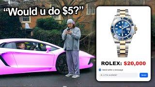 Lowballing FB Marketplace but arriving in a Lamborghini