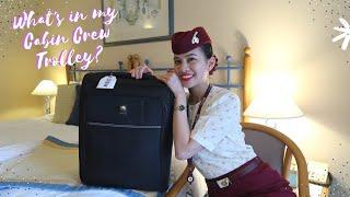 [ENG SUB] WHAT'S INSIDE MY CABIN CREW TROLLEY? | QATAR AIRWAYS CABIN CREW VLOG 13