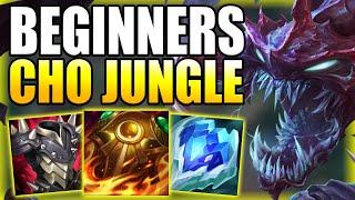 HOW TO PLAY CHO'GATH JUNGLE & HARD CARRY GAMES FOR BEGINNERS! - Gameplay Guide League of Legends