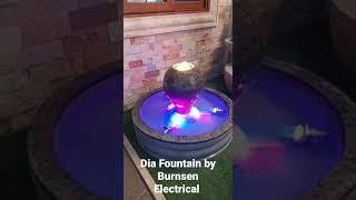 Dia Fountain with lights