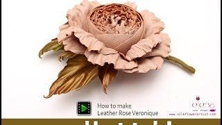 How no make silk flowers - Leather rose