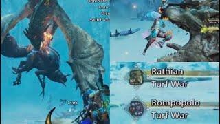 Rathian Vs Rompopolo Turf War Plus GS Mount Animation Oilwell Basin Monster Hunter Wilds