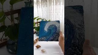 Ocean wave Texture painting #textureart #seapainting #acrylicpainting #wavepainting