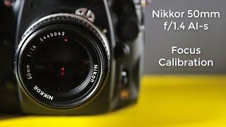Lens repair : Nikon Nikkor 50mm f/1.4 :  focus calibration