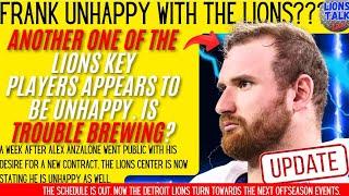 DETROIT LIONS NEWS - MORE TROUBLE BREWING FOR THE TEAM? FRANK RAGNOW NOW APPEARS TO BE UNHAPPY.