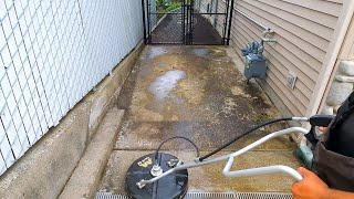 FILTHY Concrete Gets MUCH Needed Power Washing! Pressure Washing Estate