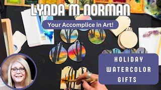 Holiday Watercolor Gifts: Easy Bookmarks, Greeting Cards & More with Lynda M. Norman