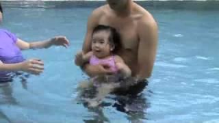 Lovely Faith swimming