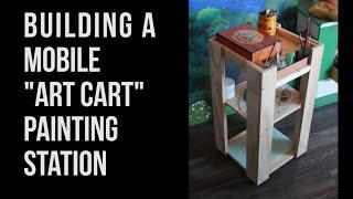 Building a DIY "Art Cart" Mobile Painting Station With a Glass Top, Out of Plywood