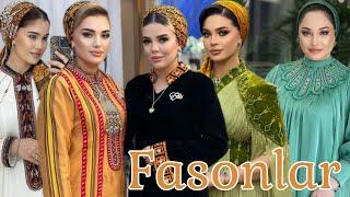 Turkmen moda koynek fasonlar 2024 | Women dresses | tazeje saylama fasonlar