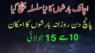 Heavy monsoon Rains are coming, next 5 days weather report Pakistan weather update