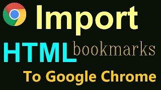 How to import HTML bookmarks file into Chrome without making folder?