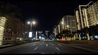 4K | Dubai | The Palm Jumeirah | Night Drive | UAE