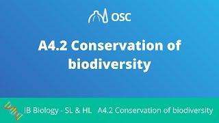 A4.2 Conservation of Biodiversity [IB Biology SL/HL]