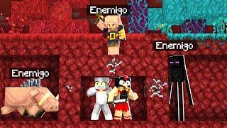 Minecraft: NADIE ESCAPA DEL NETHER SIN MORIR  RETO 99% IMPOSIBLE - INVICTOR y ACENIX