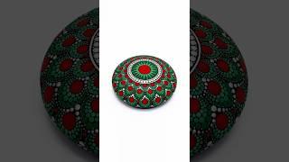 Merry Christmas & Happy Holidays! Mandala Dot Art Rock Painting #christmasdecor #mandalaart #xmas