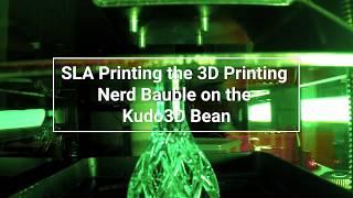 Printing a Bauble on the Kudo 3D Bean SLA Printer