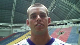 Schuylar Oordt on UNI quarterback Pat Grace