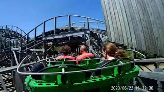 June 2023 Roar o Saurus back row 4K pov Storyland