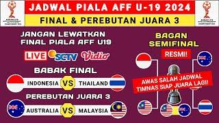 RESMI! Jadwal Final AFF U19 2024 - Indonesia vs Thailand - Australia vs Malaysia - AFF U19 2024