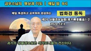 [금우스님 라이브 #1384] 한글법화경 통독 / 무량겁전의 상불경보살은 석가모니 부처님의 전생 몸이다 / 2024.12.3