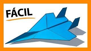 FÁCIL F-15 Avión de papel  Cómo hacer un increíble avión de papel de guerra que vuele mucho