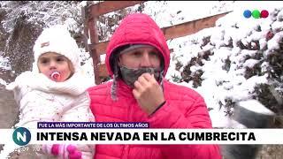 Intensa nevada en La Cumbrecita