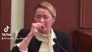 Amber Heard having a mental breakdown while a distorted grubhub ad plays in the background