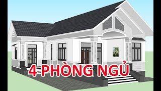 GỢI Ý MẪU NHÀ CẤP 4 CHỮ L 4 PHÒNG NGỦ ĐẸP | KIẾN TRÚC NHÀ VIỆT