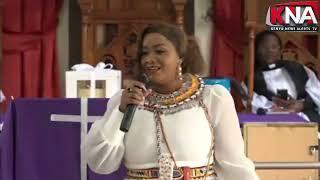 "HAKUNA SERIKALI INAUNDWA BILA WAKIKUYU,MPENDE MSIPENDE!" CATE WARUGURU ROARS IN CHURCH