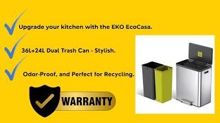 EKO EcoCasa II Dual Trash Can Review: Stainless Steel, Deodorizer, Odor-Proof