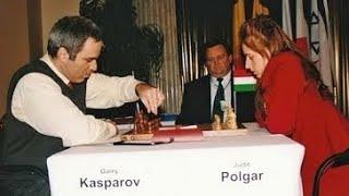 Garry Kasparov VS Judit Polgar,  World Championship 1996 , Spain , #trending #IQ_CHESS_FEED ️