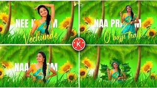 Instagram Trending Bujji thalli song lyrics video editing in kinemaster Telugu | Trending song