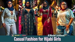 Casual Fashion for Hijabi Girls | Stylish & Modest Outfit Ideas | AI Model Look Book #hijabi