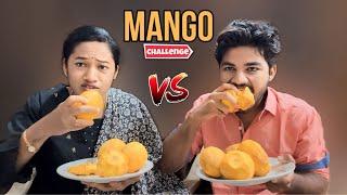 Eating mango challenge with my mom @krishnaveninagineni #foodchallenge #funny #youtube