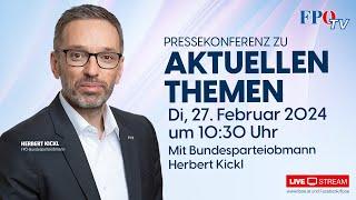 FPÖ-Pressekonferenz mit Herbert Kickl: Sanktionen & Waffenlieferungen werden Krieg nicht beenden!