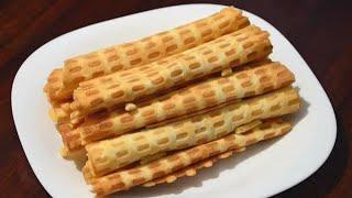 How to cook waffle rolls / Incredibly delicious dessert!