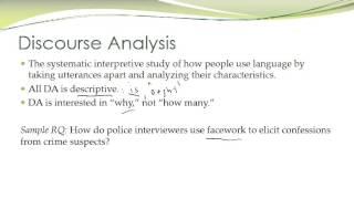 Communication Research Methods - Discourse Analysis