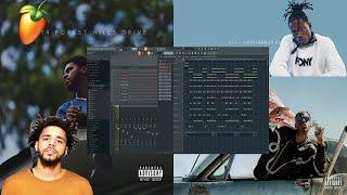 How to Make SAMPLED Boom Bap Beats for J Cole and Joey Bada$$ | FL Studio