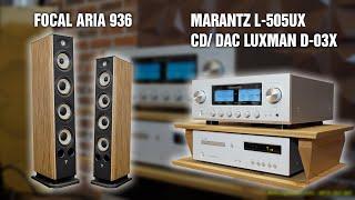 MỘT COMBO DUY NHẤT GIÁ SIÊU TỐT - Loa Focal Aria 936 + Amply Luxman L-505UX + Đầu CD Luxman D-03X