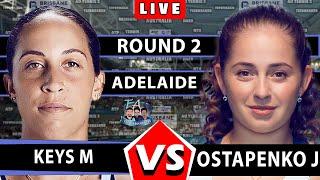 LIVE: Keys M vs Ostapenko J• Adelaide #round2 #ostapenko #keys  #tennis #wta  #atp