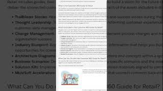 Customer 360 Guide for Retail: Quick Look #salesforce #trailhead #grow #quiz #trending