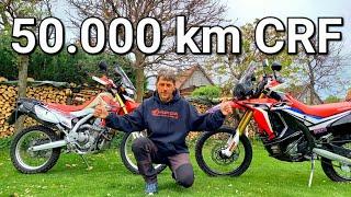 50.000 km Honda CRF 250 L vs CRF 250 Rally | Rückblick und ReifenTest #hondacrf300l #enduro